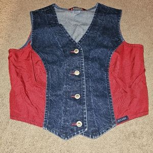 Vintage Rocky Mountain Jeans Rockies denim vest size large EUC